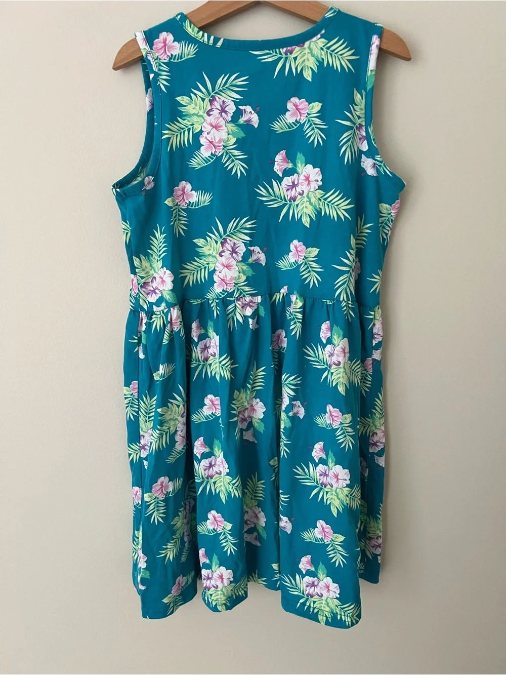 The Children's Place | Teal Floral Tropical Tank Dress #304656 Sz L (10/12) - Picture 6 of 12